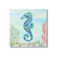 Ступел индустрии мозайка Морско Конче миди миди океански етаж Риф платно стена изкуство, 30, дизайн от Кейти Дусет