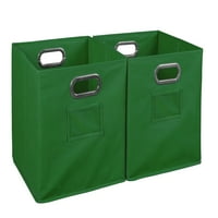 Сгъваем домашен комплект за съхранение на сгъваеми контейнери за съхранение на тъкани-зелен