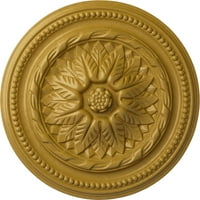 Екена Милуърк 16 од 1 4 П Уигън таван медальон, ръчно рисувани преливащи се Злато